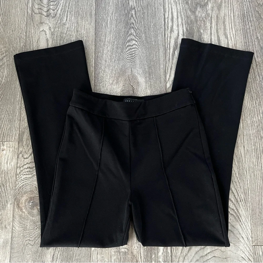 SANCTUARY High Rise Black Vertical Seam Side Zip Crop Trouser Dress Pants Size S